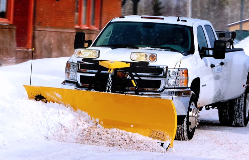 Plowing a commercial lot